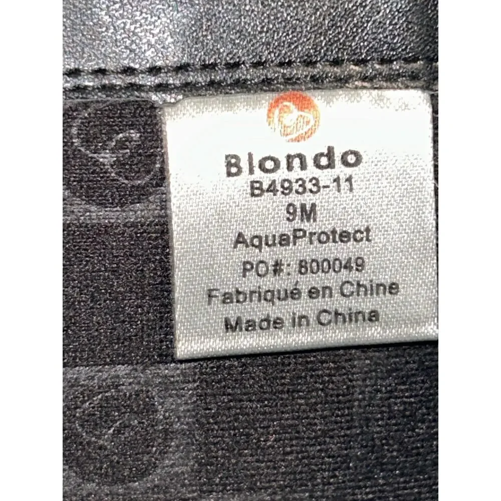 Blondo Lana Knee High Riding Boots Women 9 Black Leather Wedge Stretch B4933-11